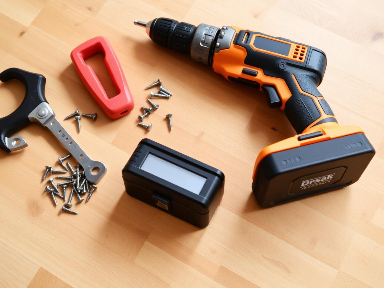 Gereedschap klaar voor onderhoud en reparaties in en om het huis